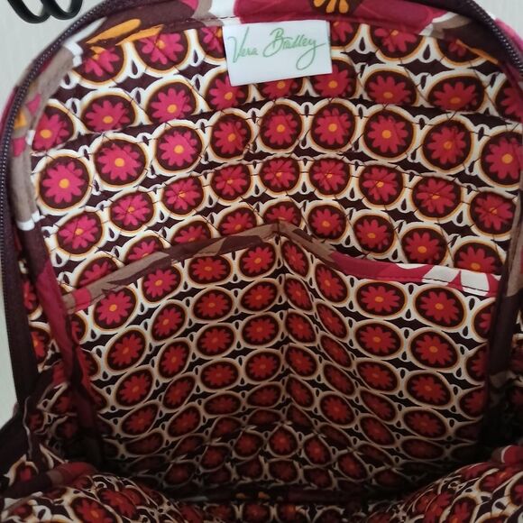 Vintage Vera Bradley Retired Carnaby Vibrant Floral Quilted Cotton Backpack